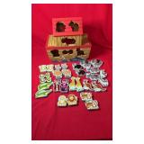 Wooden Noahï¿½s Ark shape sorter featuring colorful