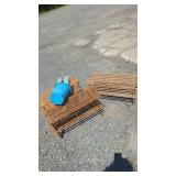Bamboo Shoe Racks and Plastic Waste BinTwo