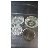 Decorative Glass Bowls and DishClear and amber