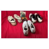 Three pairs of footwear: FootJoy golf shoes size