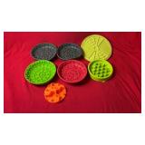 Collection of pet feeding accessories featuring