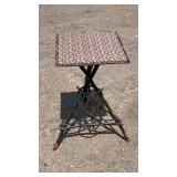 Rustic twig plant stand or side table featuring a