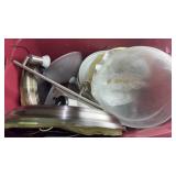 Assorted Ceiling Light Fixtures and ShadesBin