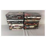 Collection of 28 DVDs featuring a mix of action,