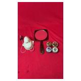 Collection including a vintage hand mirror with