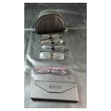 Glasses & Eyeglass CasesIncludes five pairs of
