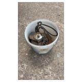 Electric motor with attached pulley and power