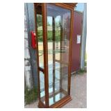 Lighted Curio Display CabinetLighted wooden