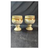 Pair of Stoneware GobletsPair of stoneware