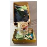 Collection of sewing and craft supplies including