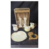 Pearlescent Ceramic Serveware & Wedding Flute