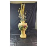 Decorative Floral Floor Vase with Dried