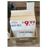 A collection of vintage record store divider