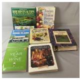 Collection of books covering gardening, home