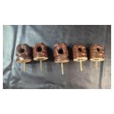 Vintage Ceramic Electrical Insulators (5)Set of