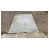 Gray patterned indoor/outdoor area rug with a