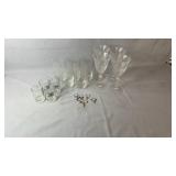 Collection of assorted glassware including four
