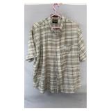 Classic plaid short sleeve button-up shirt by