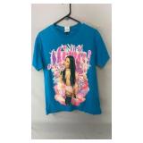 Blue Nicki Minaj graphic T-shirt featuring a