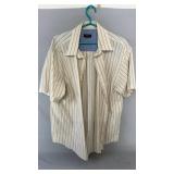 White short sleeve button-up shirt by Van Heusen