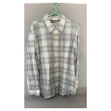 Van Heusen long sleeve plaid button-up shirt with