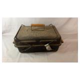Vintage portable metal barbecue grill with