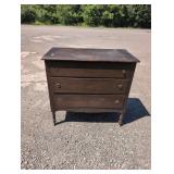 Vintage 3-Drawer Dresser on CastersVintage