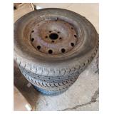 Set of 4 Winter Tires on Steel Rims  Fits 2005