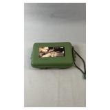 LED flashlight set housed in a green hard