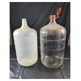 Glass & Plastic CarboysTwo large carboys for