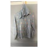 Light blue pull over hooded sweatshirt, size
