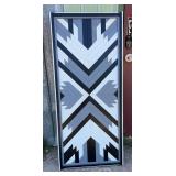 Decorative wood wall art panel featuring a