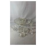 Pinwheel crystal collection including a pedestal