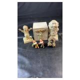 Decorative figurine collection featuring two