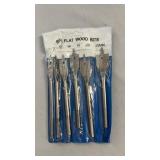 Six-piece flat wood drill bit set with sizes