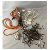 Garage work light with extension cord, lamp