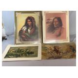 Vintage print collection including two