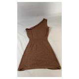 Soft strapless brown shirt women's extra small.