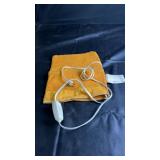 Orange electric heating pad with corded control