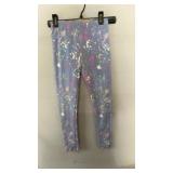 Light blue leggings with a colorful paint
