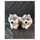 Husky Animal Slippers Size 10.5Soft plush husky