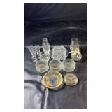 Collection of glass pieces featuring several