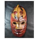 Hand Carved Wooden Wall MaskHand carved wooden