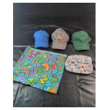 Baseball Caps, Bandana & Medical PouchThree