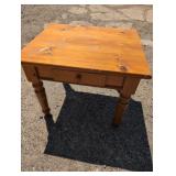 Wooden Side Table with DrawerSmall wooden side