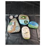 Hand Painted Decorative StonesSet of hand
