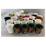 Large collection of approximately 27 coffee mugs