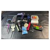 Hair and grooming items with two hair dryers,