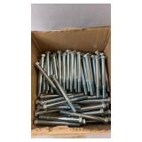 Box of long hex-head partially threaded bolts in