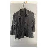Black George button-up shirt in a size medium